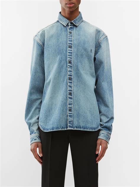 ysl shirt men's|ysl denim shirt.